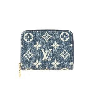 LOUIS VUITTON Louis Vuitton Jacquard Denim Zippy Coin Purse M81185 Case Blue ...